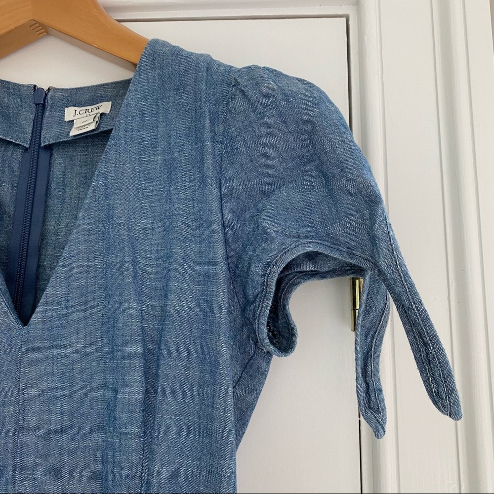 Chambray Faux Wrap Dress - Picture 7 of 8